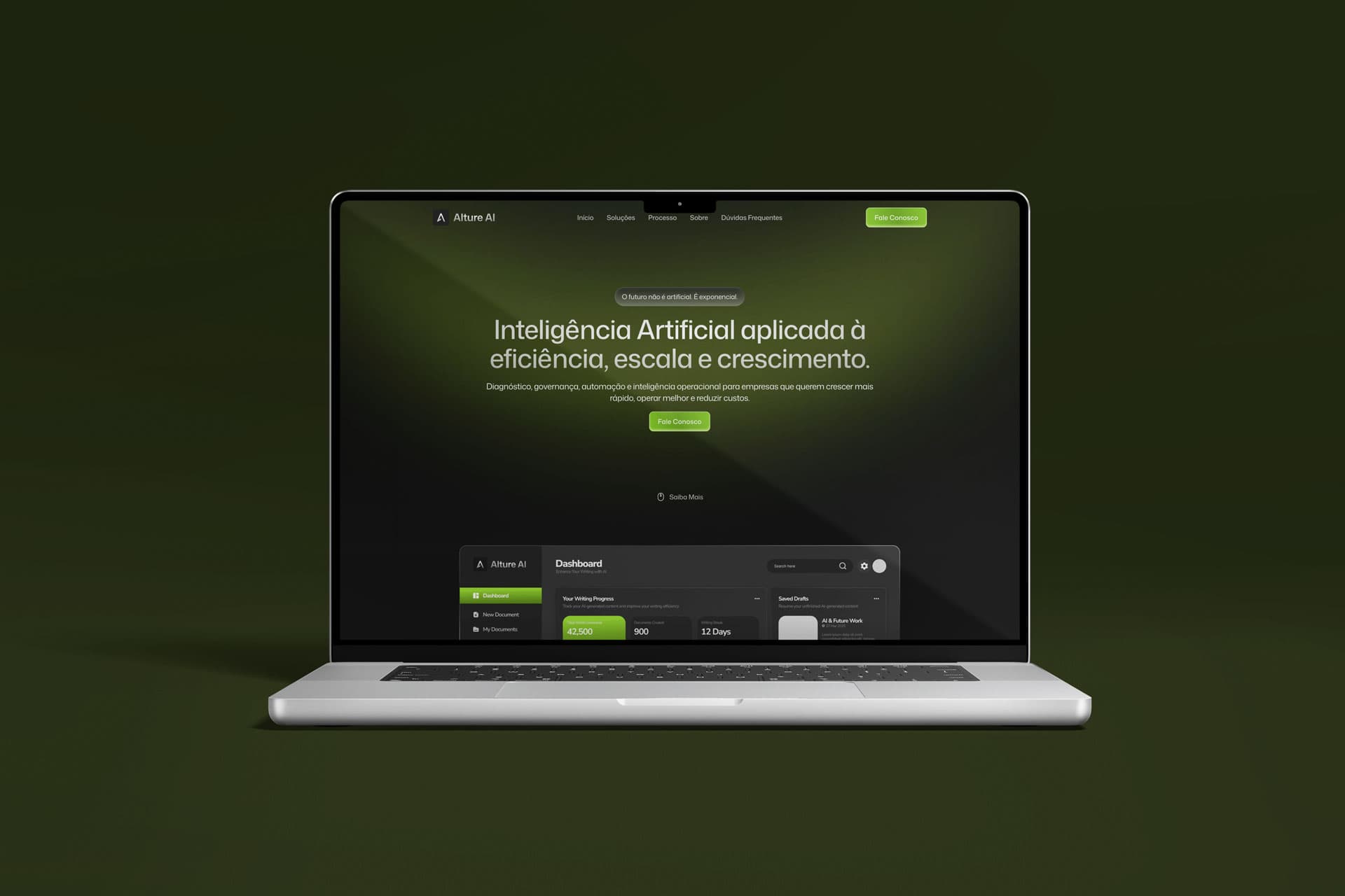 A motion-rich, scroll-driven site for an AI consultancy