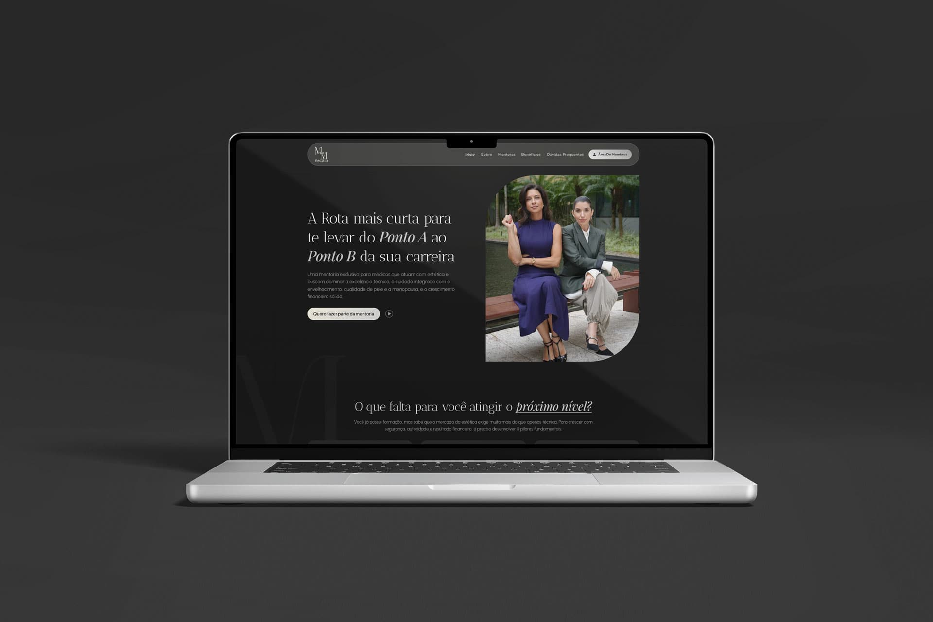 Sales page plus members area for a medical mentorship