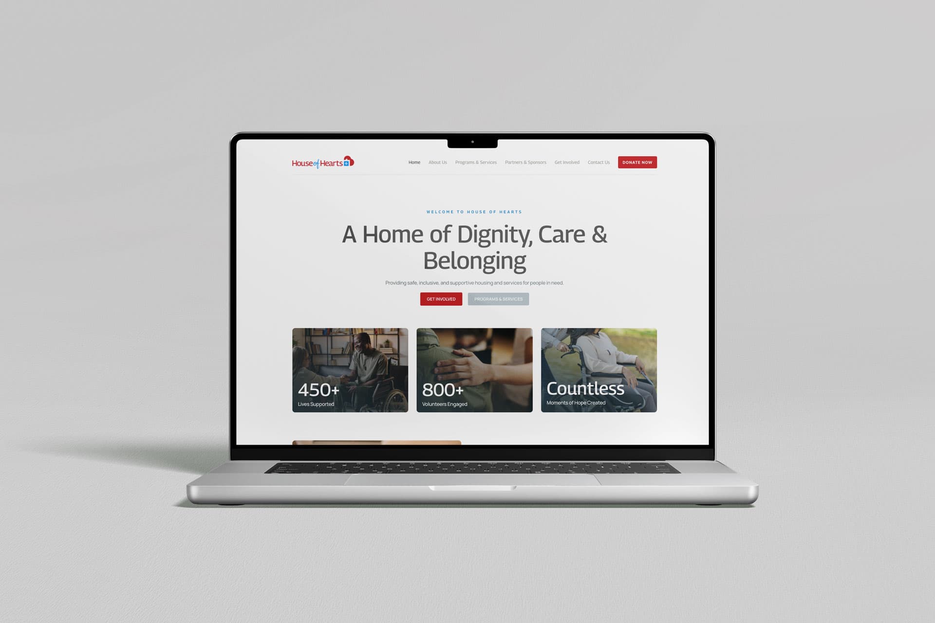A nonprofit website with a secure online giving flow
