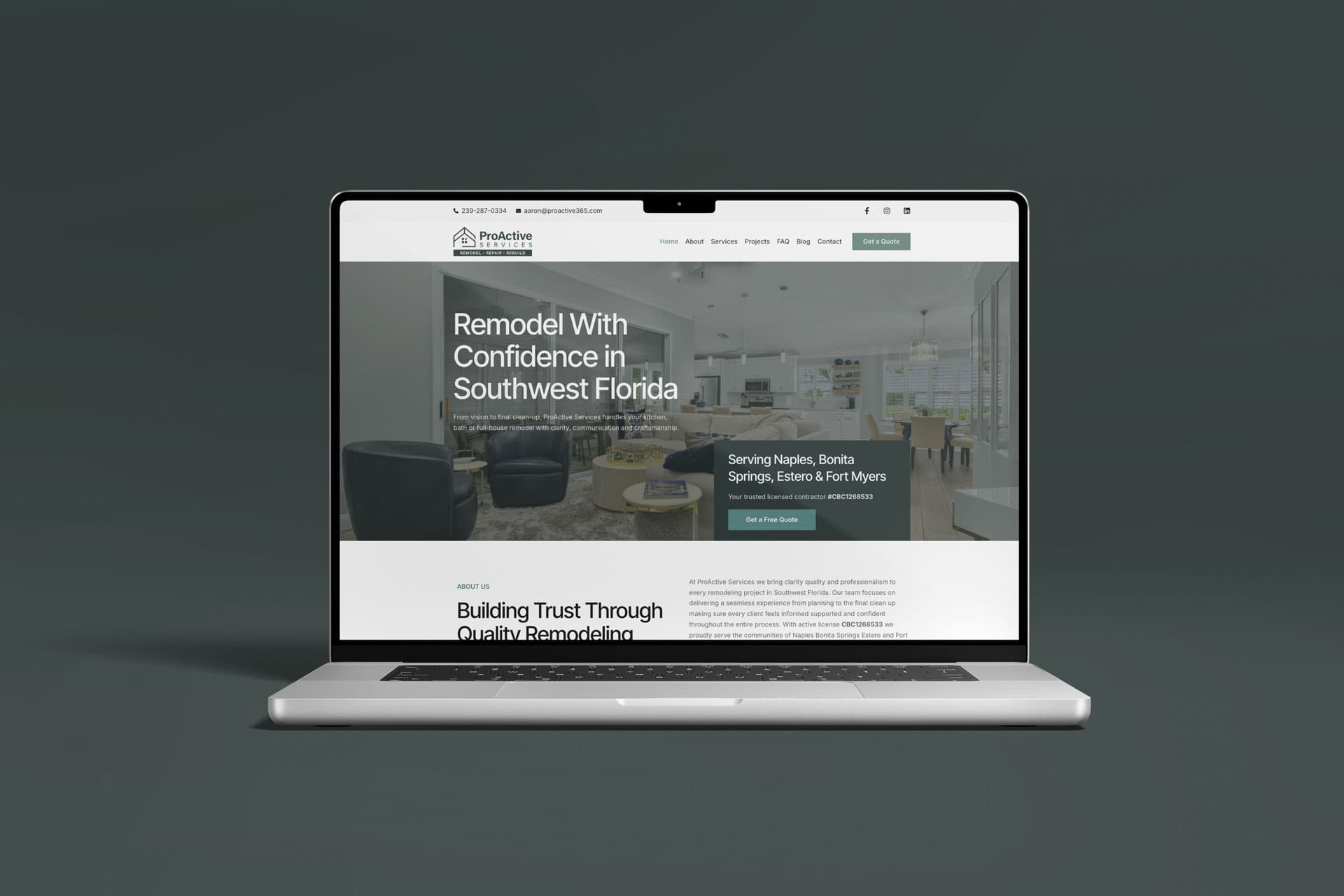 A credibility-first website that wins quote requests